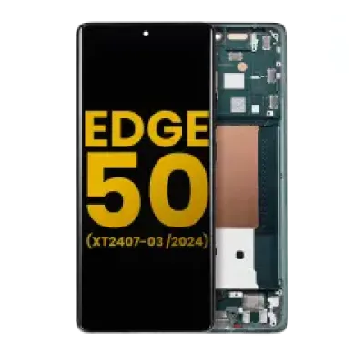 Дисплейний модуль (OLED) з рамкою для Motorola Moto Edge 50 (XT2407-3 / 2024) (Refurbished) (Jungle Green)