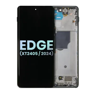 OLED Assembly With Frame For Motorola Edge (XT2405 / 2024) (Genuine OEM) (Black)