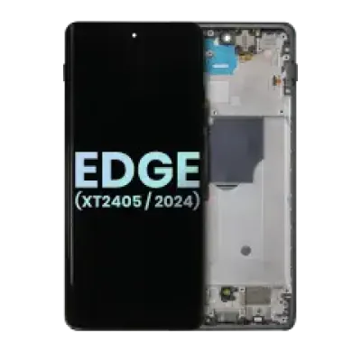 Дисплейний модуль (OLED) з рамкою для Motorola Edge (XT2405 / 2024) (Genuine OEM) (чорний)