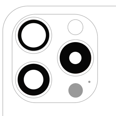 Back Camera Lens (Glass Only) With Adhesive For iPhone 15 Pro (3 Piece Set) (Real Sapphire) (Premium) (10 Pack)
