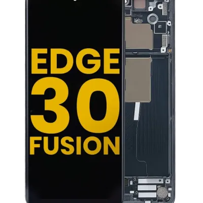 OLED Assembly With Frame For Motorola Moto Edge 30 Fusion (XT2243 / 2022) (Refurbished) (Cosmic Gray)