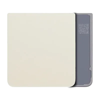 Нижня задня кришка зі склом для Samsung Galaxy Z Flip 3 5G (Service Pack) (Cream)