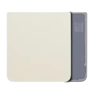 Нижня задня кришка зі склом для Samsung Galaxy Z Flip 3 5G (Service Pack) (Cream)
