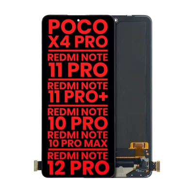 Дисплейний модуль (OLED) для Xiaomi Poco X4 Pro 5G / Redmi Note 11 Pro 4G / Note 11 Pro 5G / Note 11 Pro+ 5G / Redmi Note 10 Pro / Redmi Note 10 Pro Max / Redmi Note 11E Pro / Redmi Note 12 Pro 4G без рамки (Aftermarket Plus) (усі кольори)