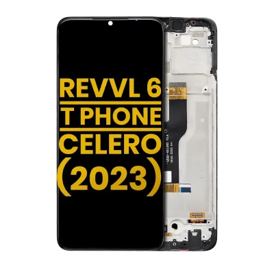 Дисплейний модуль (LCD) з рамкою для T-Mobile Revvl 6 / T Phone 5G / Boost Mobile Celero 5G (2023) (Refurbished) (All Colors)