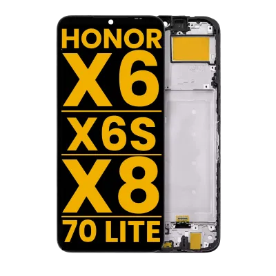 Дисплейний модуль (LCD) з рамкою для Honor X6 / X6S / X8 5G / 70 Lite 5G (Aftermarket Plus) (усі кольори)
