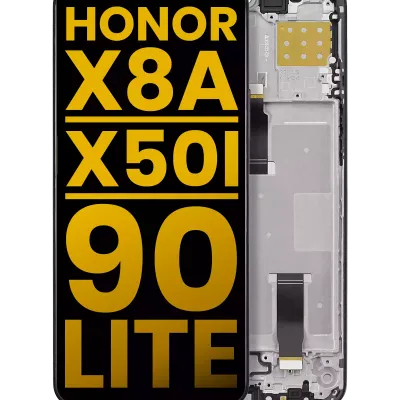 Дисплейний модуль (LCD) з рамкою для Honor X8A / X50i / 90 Lite (Refurbished) (Midnight Black)