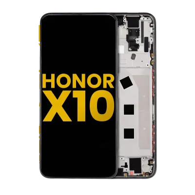 Дисплейний модуль (LCD) з рамкою для Honor X10 5G (Refurbished) (чорний)