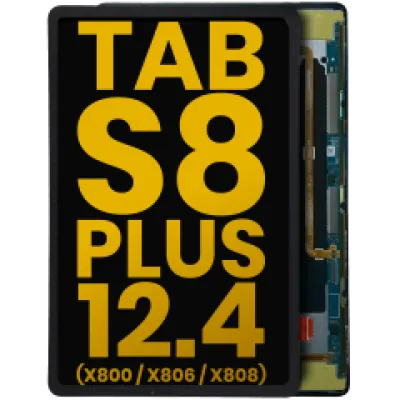 Дисплейний модуль (OLED) без рамки для Samsung Galaxy Tab S8 Plus 12.4" (X800 / X806 / X808) (2022) (Refurbished) (чорний)
