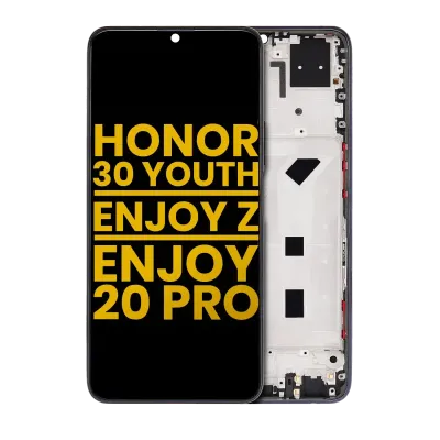 Дисплейний модуль (LCD) з рамкою для Honor 30 Youth / Huawei Enjoy Z 5G / Huawei Enjoy 20 Pro (Refurbished) (Magic Night Black)