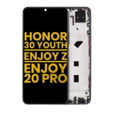 Дисплейний модуль (LCD) з рамкою для Honor 30 Youth / Huawei Enjoy Z 5G / Huawei Enjoy 20 Pro (Refurbished) (Magic Night Black)