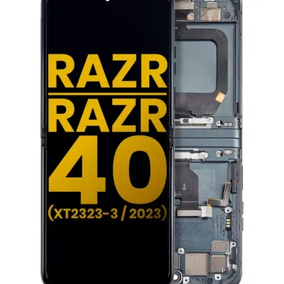 Основний дисплейний модуль (OLED) для Motorola Razr 2023 / Razr 40 (XT2323 / 2023) з рамкою (Refurbished) (Sage Green)