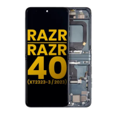 Основний дисплейний модуль (OLED) для Motorola Razr 2023 / Razr 40 (XT2323 / 2023) з рамкою (Refurbished) (Sage Green)