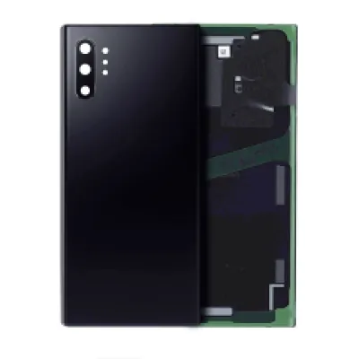 Задня кришка зі скло камери для Samsung Galaxy Note 10 Plus / 5G (Service Pack) (Aura Black)