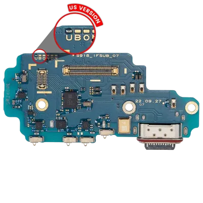 Плата зарядки з читачем SIM для Samsung Galaxy S23 Ultra 5G (S918U) (US Version) (Premium)