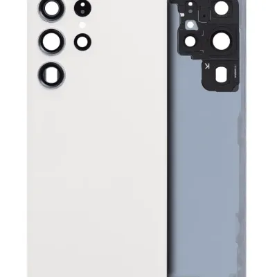 Задня кришка зі скло камери для Samsung Galaxy S23 Ultra 5G (No Logo) (Aftermarket Plus) (Cream)