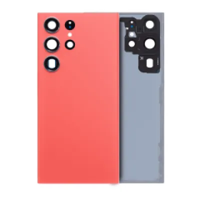 Задня кришка зі скло камери для Samsung Galaxy S23 Ultra 5G (No Logo) (Aftermarket Plus) (Red)