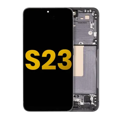 Дисплейний модуль (OLED) з рамкою для Samsung Galaxy S23 5G (US & International) (Refurbished) (зелений)