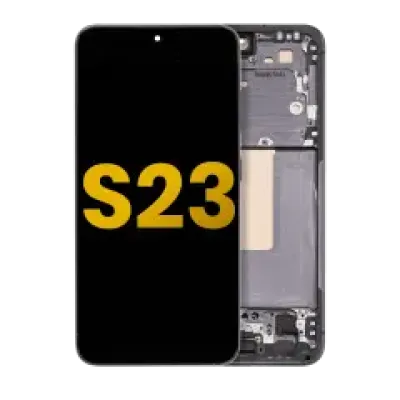 Дисплейний модуль (OLED) з рамкою для Samsung Galaxy S23 5G (US & International) (Refurbished) (зелений)