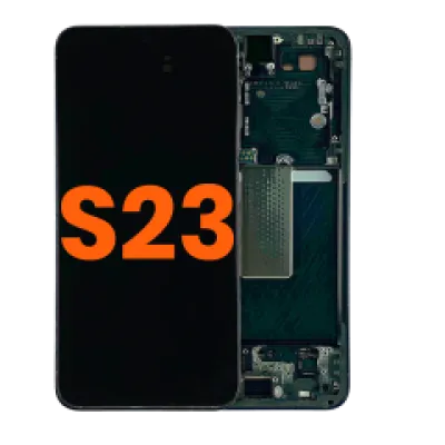 Дисплейний модуль (OLED) з рамкою для Samsung Galaxy S23 5G (US Version) (Blemish: Grade C) (Phantom Black)