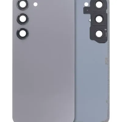 Задня кришка зі склом камери для Samsung Galaxy S23 5G (No Logo) (Aftermarket Plus) (графітовий)