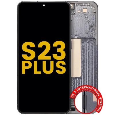 Дисплейний модуль (OLED) з рамкою для Samsung Galaxy S23 Plus 5G (US & International) (Refurbished) (зелений)