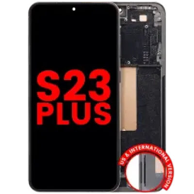 Дисплейний модуль (OLED) з рамкою для Samsung Galaxy S23 Plus (US & International) (Aftermarket Plus) (зелений)