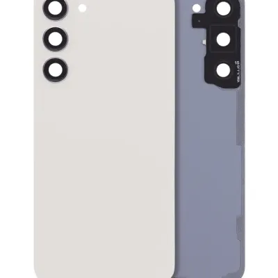Заднє скло зі склом камери для Samsung Galaxy S23 Plus 5G (без логотипу) (Aftermarket Plus) (Cream)