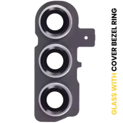 Скло камери з рамкою для Samsung Galaxy S23 5G / S23 Plus 5G (Cream)