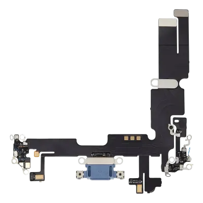 Charging Port Flex Cable For iPhone 14 Plus (Aftermarket Plus) (Blue)
