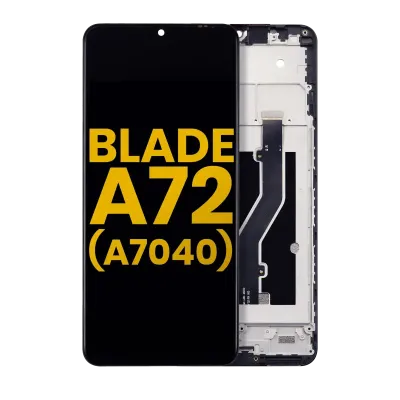 Дисплейний модуль для ZTE Blade A72 4G (A7040) (LCD) з рамкою (Refurbished) (Space Gray)
