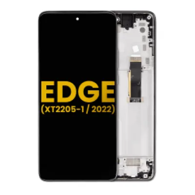 Дисплейний модуль (OLED) для Motorola Moto Edge (XT2205-1 / 2022) з рамкою (Refurbished) (сірий)