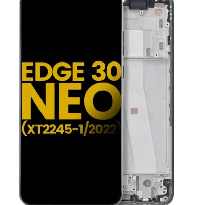 Дисплейний модуль (OLED) для Motorola Edge 30 Neo (XT2245-1 / 2022) з рамкою (Refurbished) (Black Onyx)