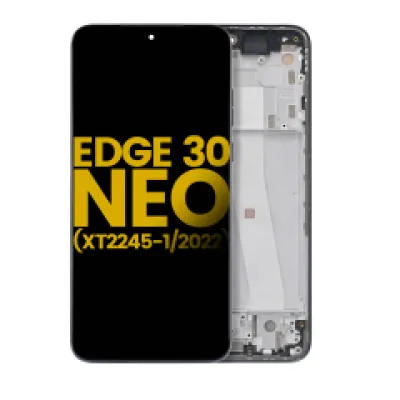 Дисплейний модуль (OLED) для Motorola Edge 30 Neo (XT2245-1 / 2022) з рамкою (Refurbished) (Black Onyx)