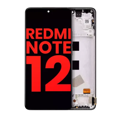 Дисплейний модуль (OLED) з рамкою для Xiaomi Redmi Note 12 4G (Aftermarket Plus) (Усі кольори)