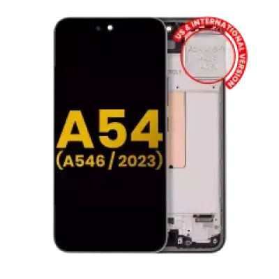 Дисплейний модуль (OLED) з рамкою для Samsung Galaxy A54 5G (A546 / 2023) (US & International Version) (Refurbished) (графітовий)