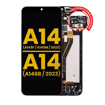 Дисплейний модуль (LCD) з рамкою для Samsung Galaxy A14 4G (A145F / A145M / 2023) / A14 5G (A146B / 2023) (International Version) (Refurbished) (усі кольори)