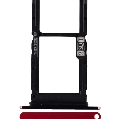 Лоток SIM (Dual Sim) для Motorola One Hyper (XT2027-1 / 2020) (Genuine OEM) (Magenta)