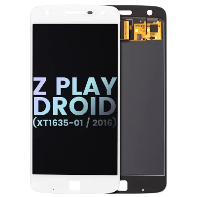 LCD Assembly Without Frame For Motorola Moto Z Play Droid (XT1635-01 / 2016) (Genuine OEM) (White)