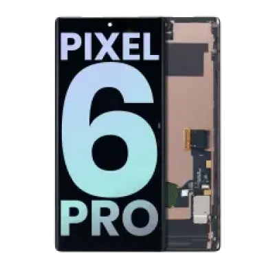 Дисплейний модуль (OLED) з рамкою (із датчиком відбитків) для Google Pixel 6 Pro (Genuine OEM) (All Colors)