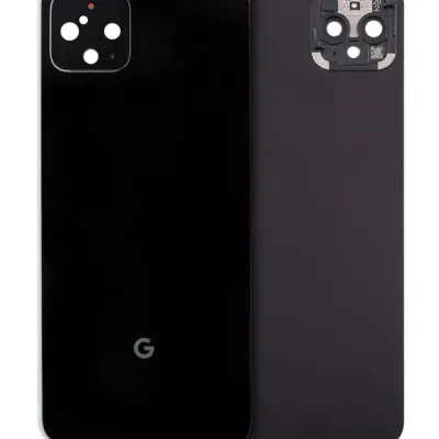 Back Glass For Google Pixel 4 (Genuine OEM) (Just Black)
