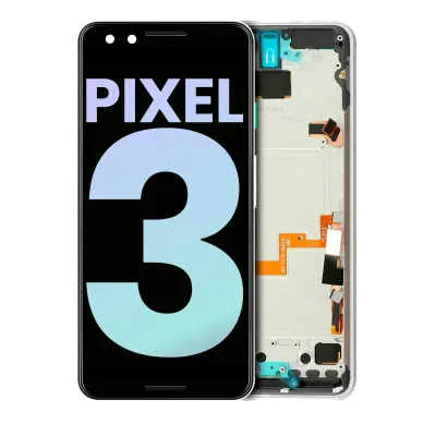 Дисплейний модуль (OLED) з рамкою для Google Pixel 3 (Genuine OEM) (Clearly White)