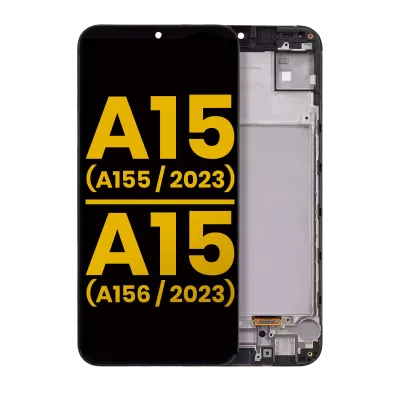 Дисплейний модуль (OLED) з рамкою для Samsung Galaxy A15 4G (A155 / 2023) / A15 5G (A156 / 2023) (Refurbished) (всі кольори)