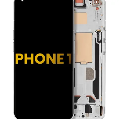Дисплейний модуль (OLED) з рамкою для Nothing Phone 1 (Refurbished) (білий)