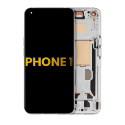 Дисплейний модуль (OLED) з рамкою для Nothing Phone 1 (Refurbished) (білий)