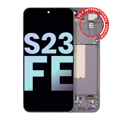 Дисплейний модуль (OLED) з рамкою для Samsung Galaxy S23 FE 5G (US & International Version) (Service Pack) (графітовий)