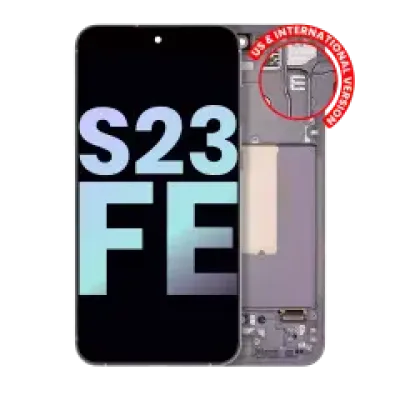 Дисплейний модуль (OLED) з рамкою для Samsung Galaxy S23 FE 5G (US & International Version) (Service Pack) (графітовий)