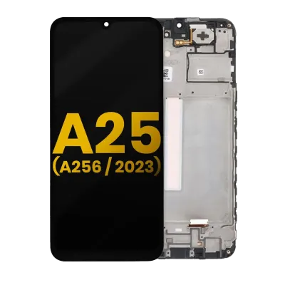 Дисплейний модуль (OLED) з рамкою для Samsung Galaxy A25 5G (A256 / 2023) (Refurbished) (усі кольори)