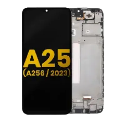 Дисплейний модуль (OLED) з рамкою для Samsung Galaxy A25 5G (A256 / 2023) (Refurbished) (усі кольори)