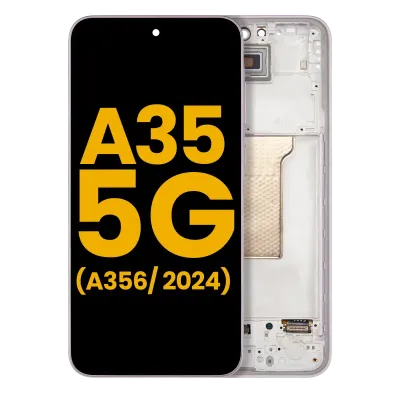 Дисплейний модуль (OLED) з рамкою для Samsung Galaxy A35 5G (A356 / 2024) (Refurbished) (Lilac)